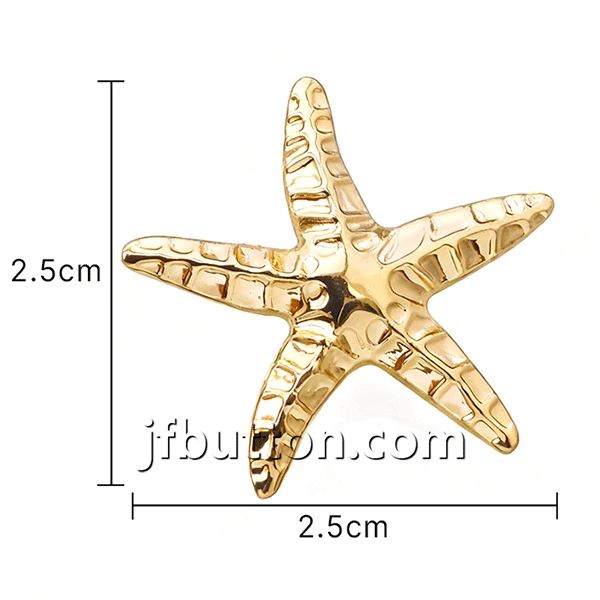 Black Star Shape Buttons With Shank best