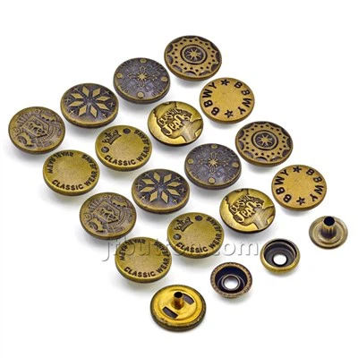 Металлические снимки для одежды